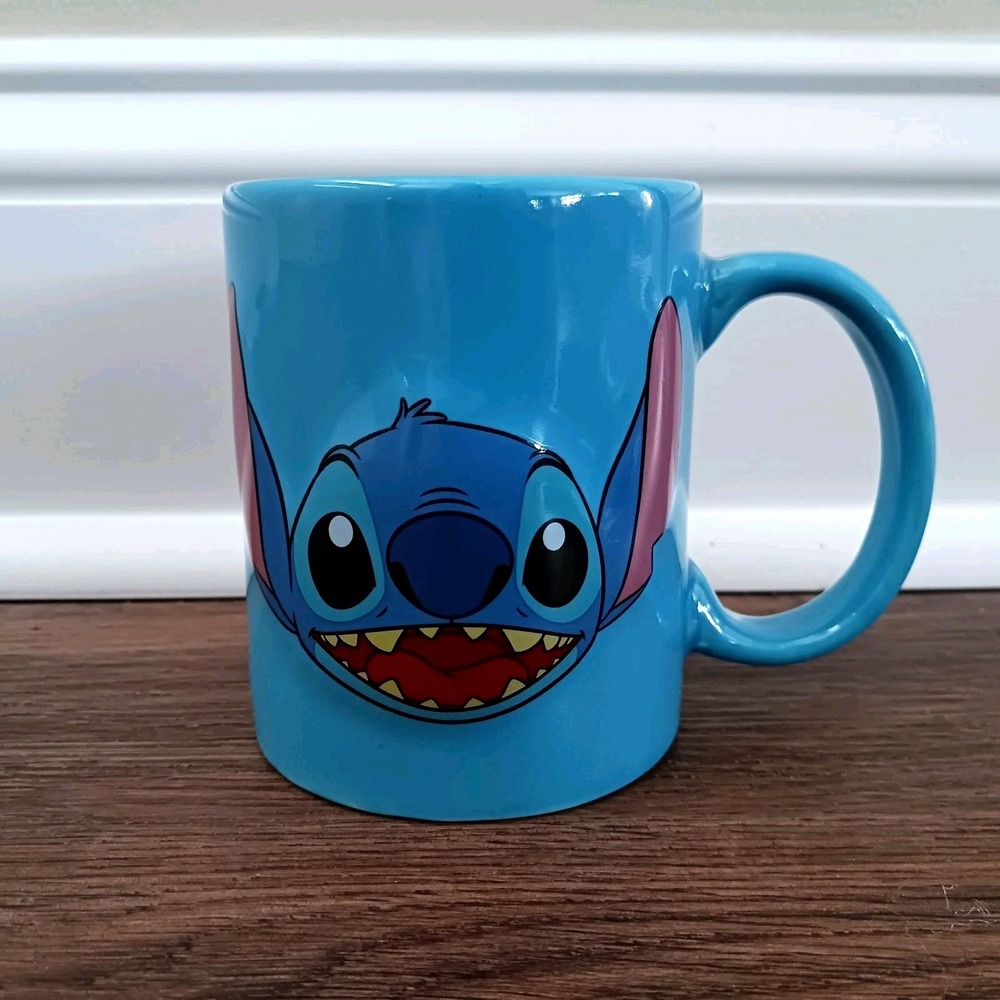 Disney Stitch Coffee Mug 3D Raised Face Cup Jerry Leigh